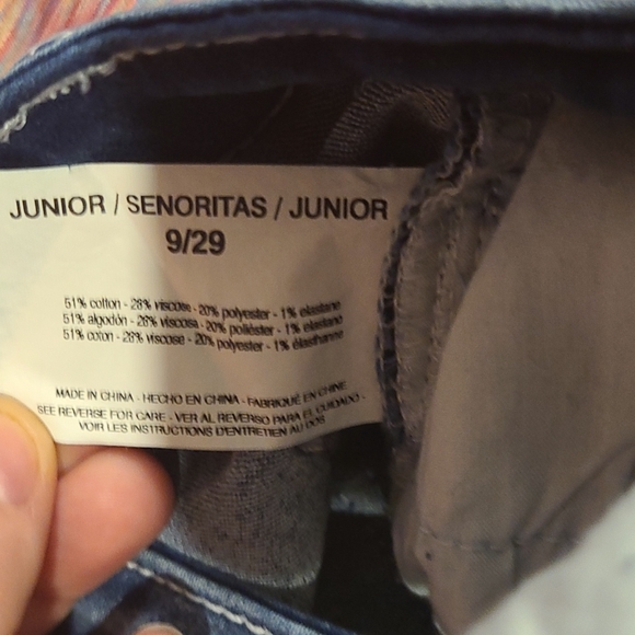 Black Daisy Billie Jegging with Gold Patch Detailing, size 9/29 - Picture 8 of 9